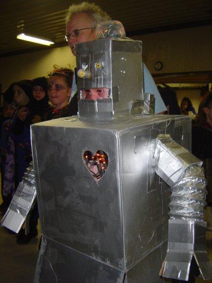 Children and families in costumes at the 2007 New Albany children's Halloween party.