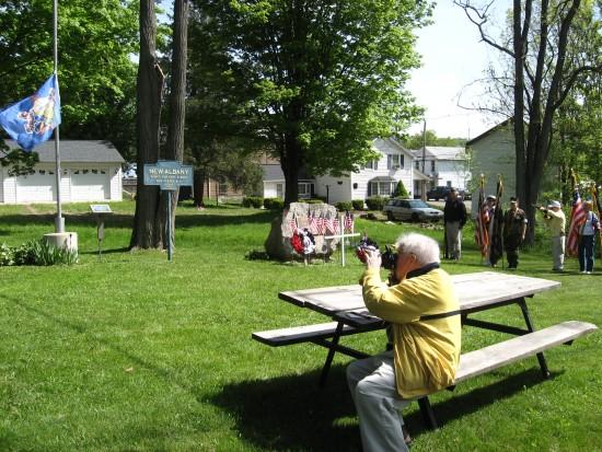 People participating in the 2008 New Albany Memorial Day parade and ceremony.