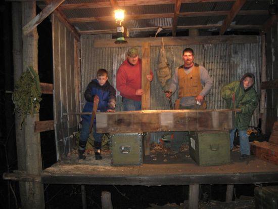 Community members taking part in the 2008 New Albany Volunteer Fire Department hayride.