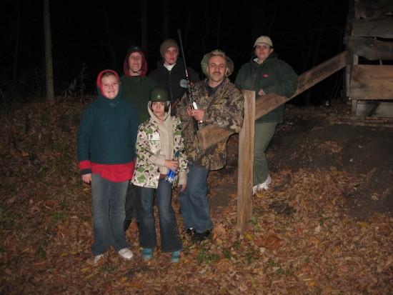 Community members taking part in the 2008 New Albany Volunteer Fire Department hayride.