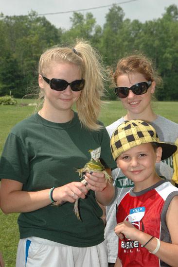 Children, families, and volunteers at the 2010 New Albany Fishing Derby.