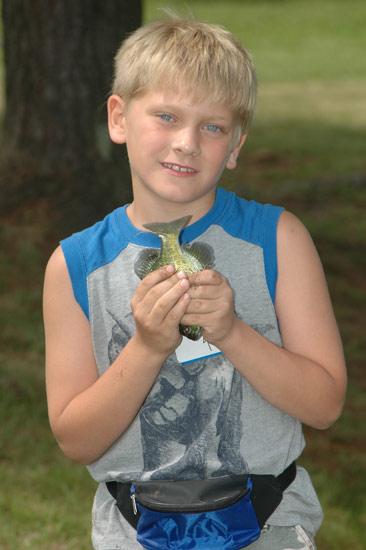Children, families, and volunteers at the 2010 New Albany Fishing Derby.