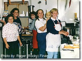 The kitchen help. This photograph is from the 1998 Haunted Hayride.