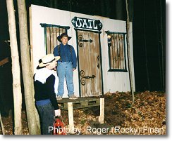 The Jail. This photograph is from the 1998 Haunted Hayride.