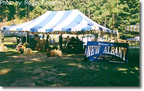 New New Albany signs. This photograph is from the 1999 Fall Festival.