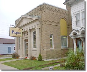 Exterior of Peoples State Bank in New Albany.