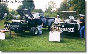 Pulling trucks. This photograph is from the 1999 Fall Festival.