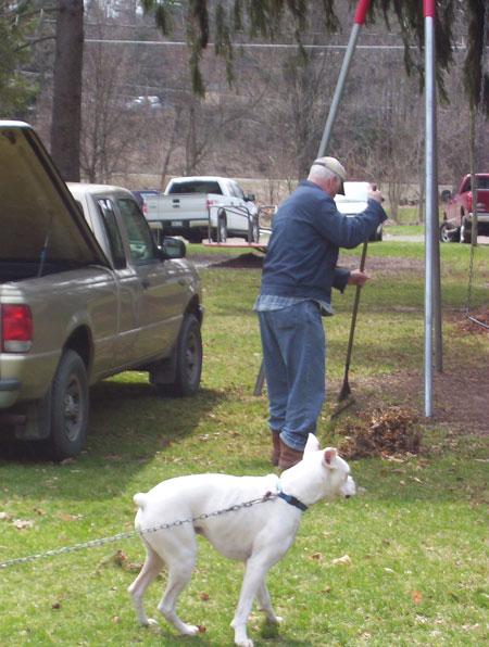 Bob at park clean up. This photograph is from the Community Volunteers.